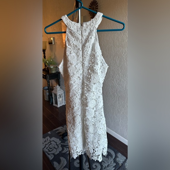 Lulu’s NWOT Love Poem Ivory Lace Mini Dress - Picture 3 of 4